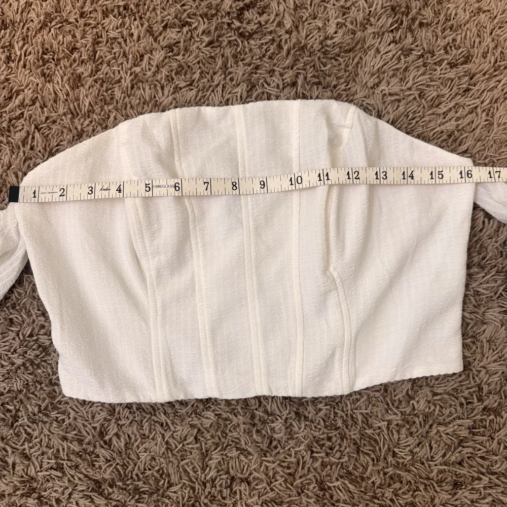 Wild Fable Target Balloon long sleeve‎ off shoulder corset top White Size S NEW! - Picture 9 of 10